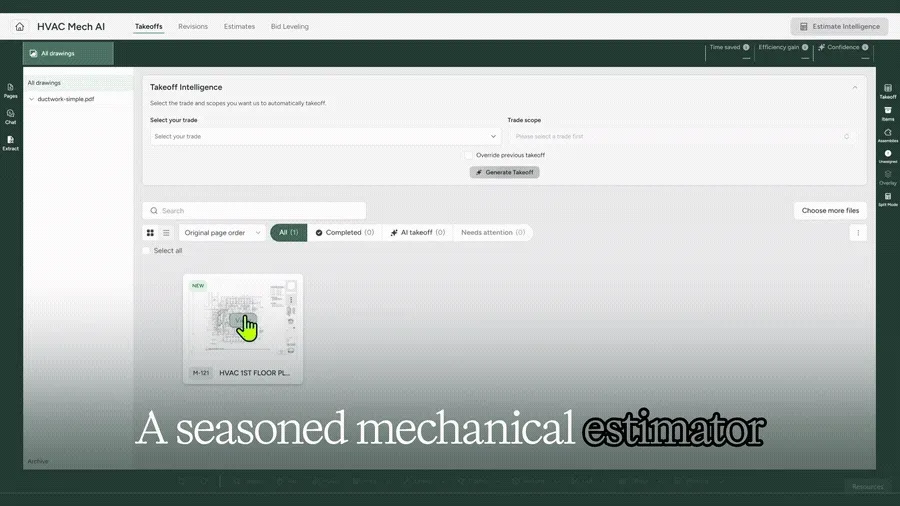 Mechanical takeoff AI demo - click to watch full video
